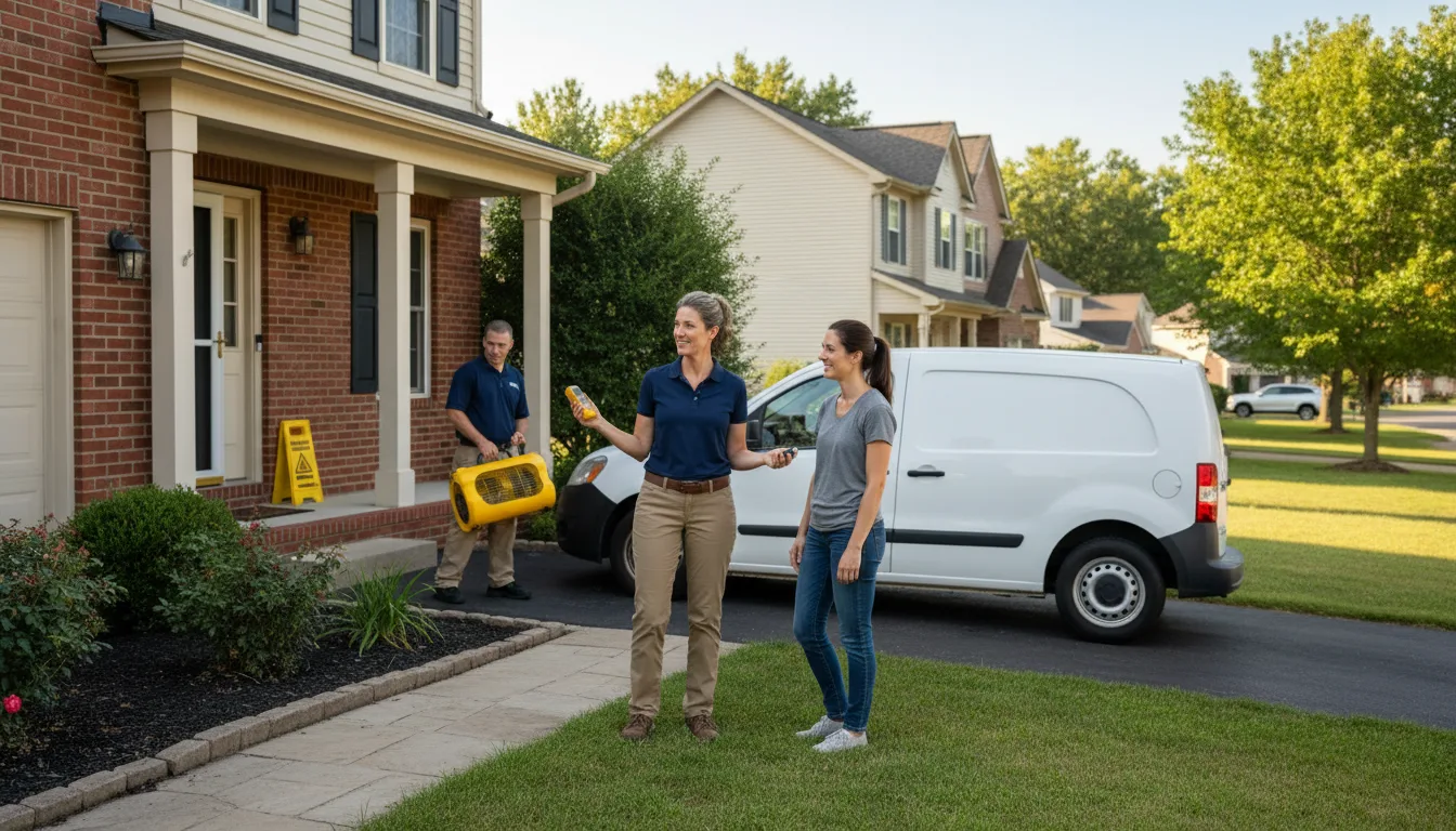 Residential water damage restoration in Elco, PA